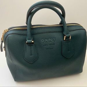 DKNY Pebble Leather Handbag::Dark Teal::Like New:9.5”x7.5”x4.5”